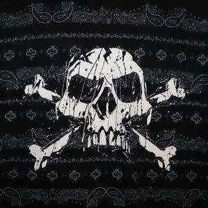 Skull Crossbones Goth Bandanna Halloween Shirt XL